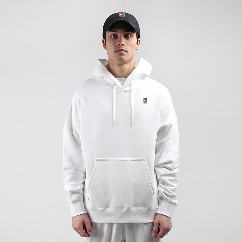 мужская белая толстовка Nike Court Fleece Tennis Hoodie BV0760-100 - цена, описание, фото 1